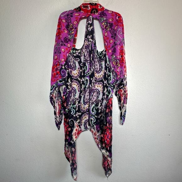 Free People Little Wing Boho Mix Print Kimono Duster Robe OS - Picture 7 of 10